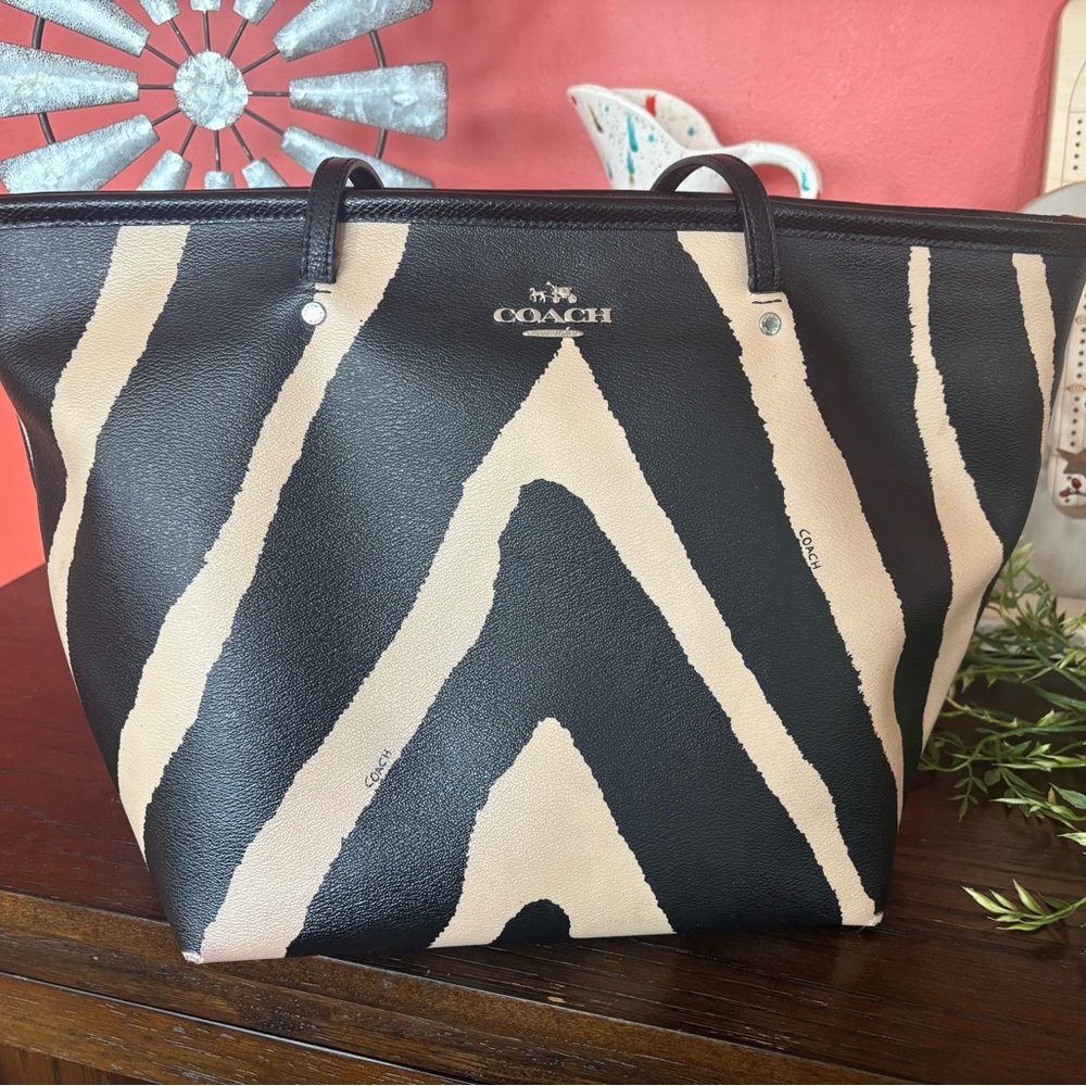 Coach Zebra Print Handbag